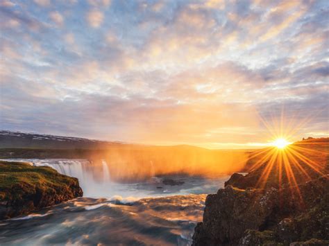 godafoss-sunset ~ Discover Iceland | Iceland Private Tours | 4x4 Super Jeep Trips