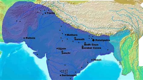 World Map Mauryan Empire