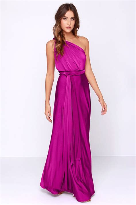 Always Stunning Convertible Magenta Maxi Dress | Magenta bridesmaid ...