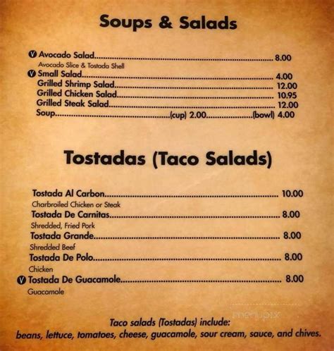 Menu of Casa Corona in Ridgecrest, CA 93555