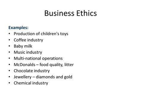 Business Ethics - business ethics definition & Examples - Project Management | Small Business Guide