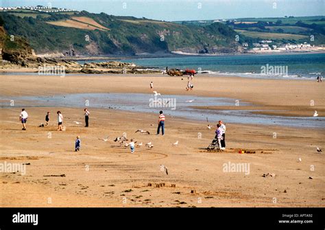 The beach at Saundersfoot Stock Photo - Alamy