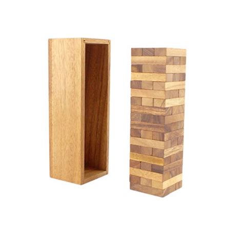 Wooden Toy : Wooden Tower Game 54 Blocks the Organic Natural Puzzle Game Play for Baby and Kids ...