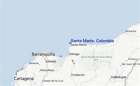 Map Of Santa Marta Colombia - Cities And Towns Map