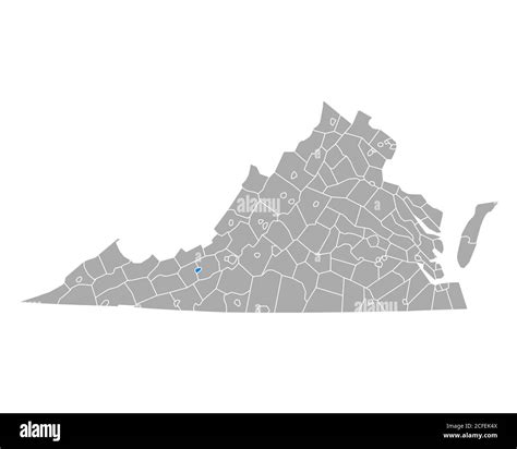 Map of Radford in Virginia Stock Photo - Alamy