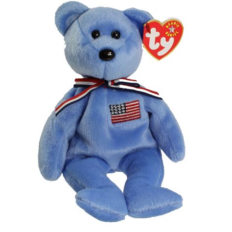 TY Beanie Baby - AMERICA the Bear (Blue Version) (8.5 inch): BBToyStore.com - Toys, Plush ...