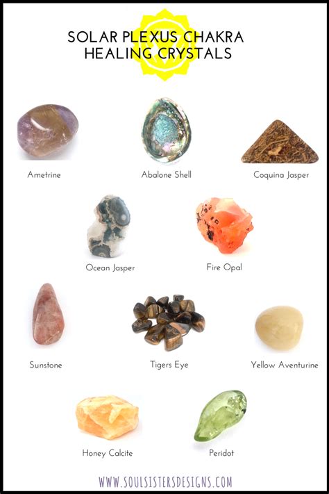 Healing Crystals Connected to the Solar Plexus Chakra | Chakra healing crystals, Solar plexus ...