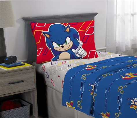 Sonic the Hedgehog Sheet Set, Kids Bedding, 3-Piece Twin Size - Walmart.com - Walmart.com