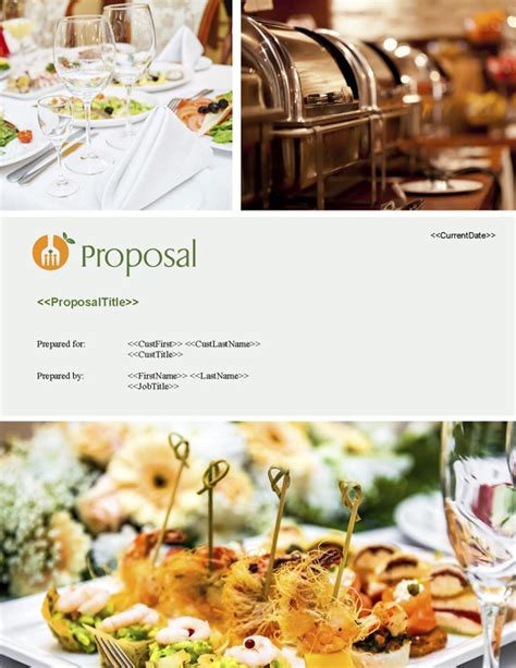 Proposal Pack Catering #1 - Software, Templates, Samples