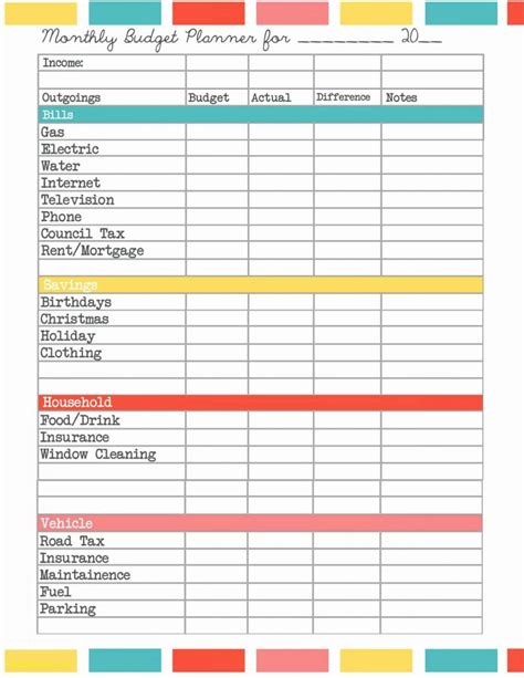 Outgoings Spreadsheet For Monthly Bills Spreadsheet Template Excel For ...