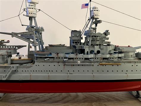 My second ever ship, first ever attempt at rigging. Revell’s USS Arizona 1/426. Found it at a ...