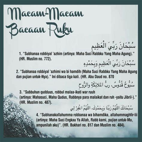 bacaan rukuk dan sujud