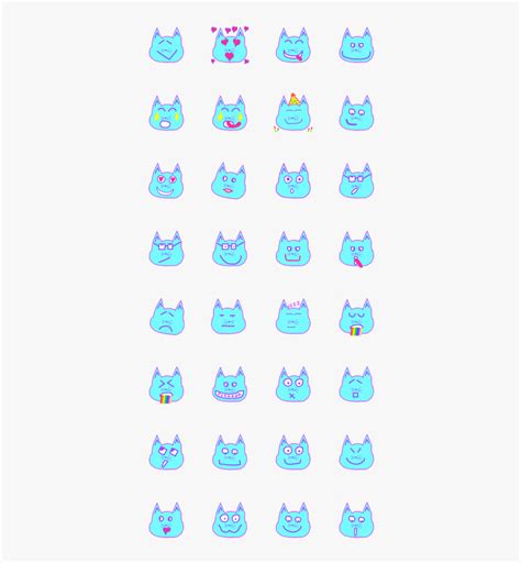 Cute Emoji Cat Stickers, HD Png Download - kindpng