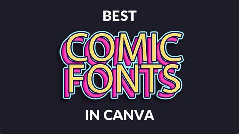 Best Comic Fonts in Canva - Canva Templates | Comic font, Comic book ...