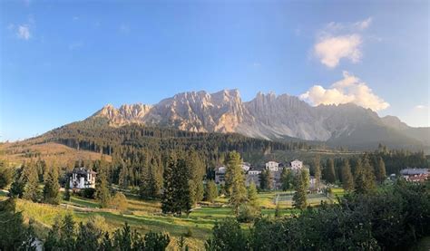 Premium Photo | Dolomites landscape at sunset