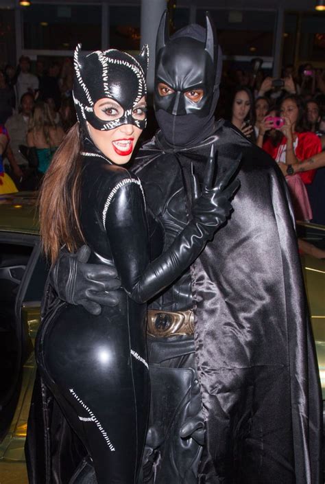 The pair dressed up as Batman and Catwoman for Halloween 2012 in | Kim Kardashian and Kanye West ...