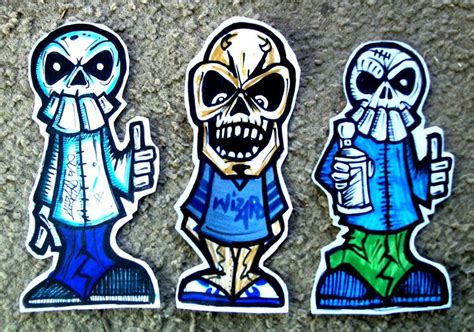 graffiti stickers skulls by wizard1labels on DeviantArt