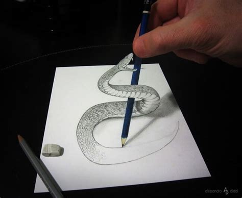 Stunning 3D Drawing Illusions By Alessandro Diddy