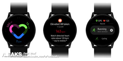 Galaxy Watch Active features and specs leaked - SLASHLEAKS