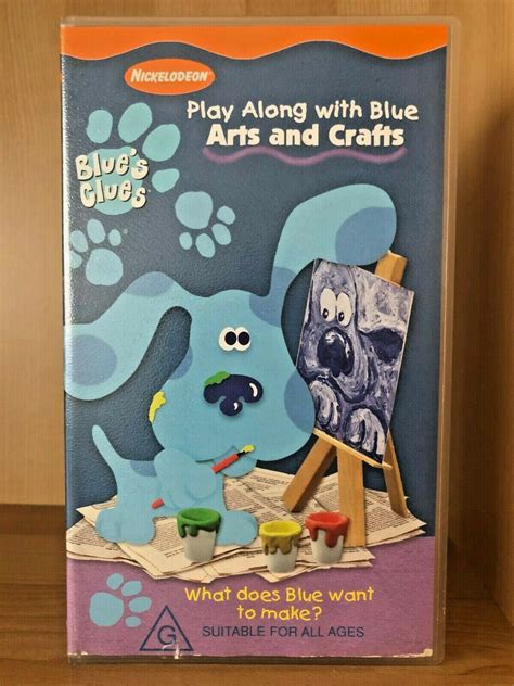 BLUE'S CLUES ~ PLAY ALONG WITH BLUE ~ ARTS AND CRAFTS ~ RARE VHS VIDEO ...