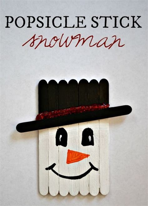 Popsicle Stick Snowman Craft | Plus Olaf Version | Christmas crafts to make, Snowman crafts ...