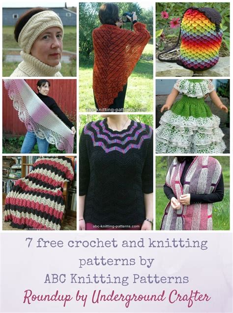 Roundup: 7 Free Crochet and Knitting Patterns by ABC Knitting Patterns - Underground Crafter