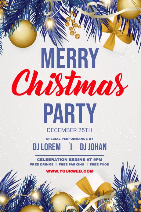 Christmas party poster Template | PosterMyWall