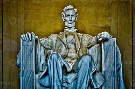 Abraham Lincoln monument inside Lincoln Memorial, Washington DC, USA ...