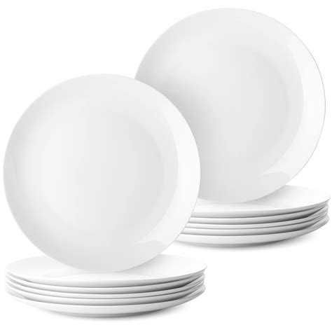 Buy BTaT- White Dinner Plates, 10.5 inch, Set of 12, White Plates, White Dinner Plates Bulk ...