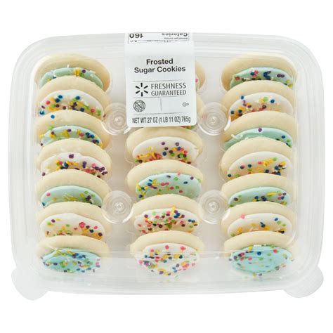 Freshness Guaranteed Frosted Sugar Cookies, 27 oz, 20 Count - Walmart.com | Soft sugar cookie ...