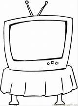 Coloring Sheet Of A Televison sketch template