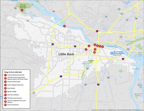 Map of Little Rock, Arkansas - GIS Geography