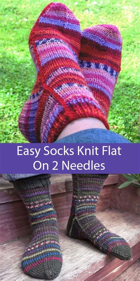 Easy Socks on 2 Needles Knitting Patterns - These easy to knit socks ...