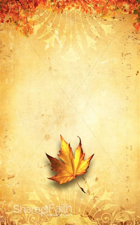 Fall Leaf Bulletin Cover | Harvest Fall Church Bulletin Covers