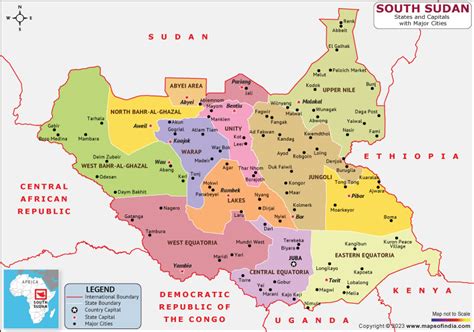 South Sudan Map | HD Political Map of South Sudan