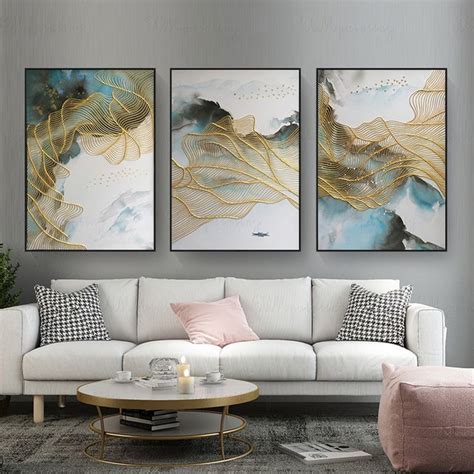 3 Pieces Original Acrylic Painting on Canvas Framed Abstract Painting ...