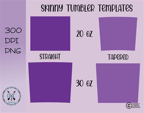 20 Oz Skinny Tumbler Template - Printable Word Searches