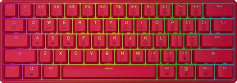 HK GAMING GK61 Mechanical Gaming Keyboard 60 Percent | 61 RGB Rainbow LED Backlit Programmable ...