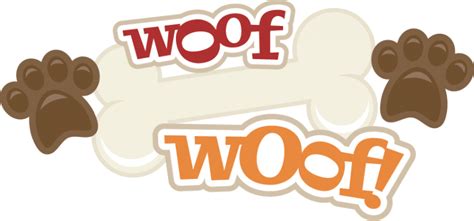 Woof Woof! SVG scrapbook title dog svg files cute svg cut files for cutting machines cute clipart