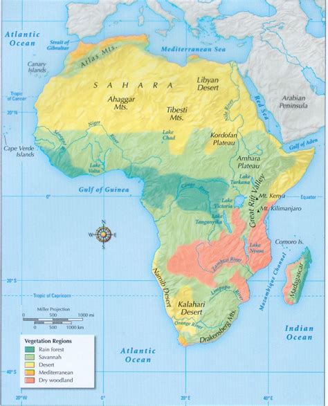 Africa Map Physical Features Labeled / https://www.google.com/blank.html (With images ...