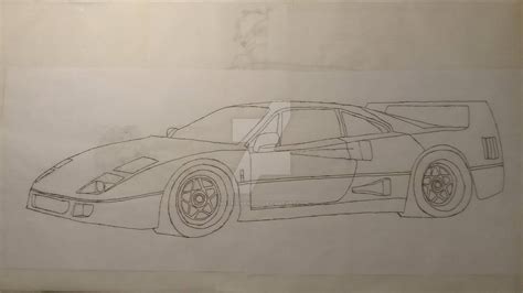 Ferrari F40 sketch by MatrixMan2002 on DeviantArt