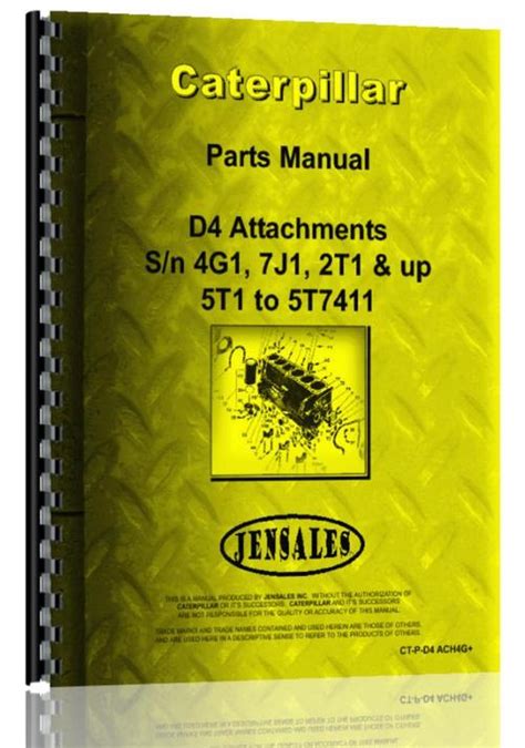 Caterpillar D4 Crawler Parts Manual