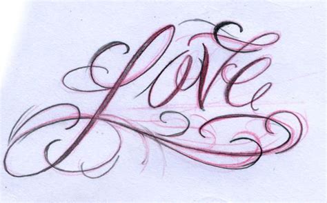 Daily Script 1: Love by JoshDixArt | Tattoo script, Cursive tattoos ...