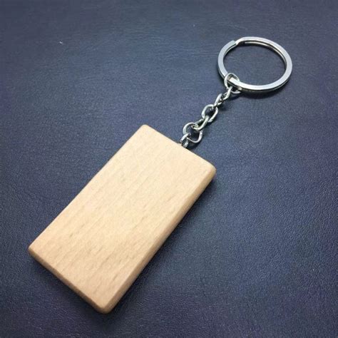 Custom Logo Blanks Engrave Wood Keychain - Desent Gifts