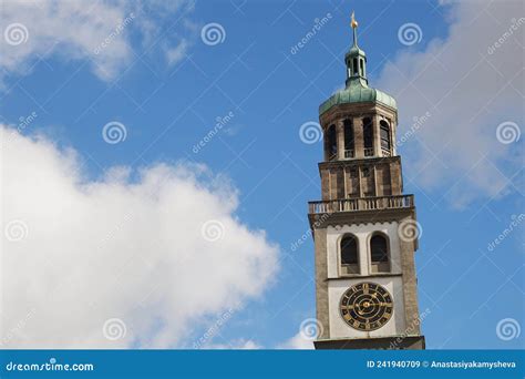 Perlach Tower in Augsburg, Gemany Stock Image - Image of historical ...