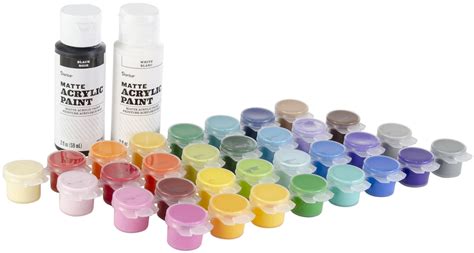 Acrylic Paint Pot Set 34/Pkg-Matte - Walmart.com