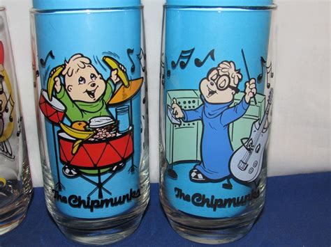 CHIPMUNK GLASSES 1985 Alvin Simon Theodore and the Chipettes - Etsy