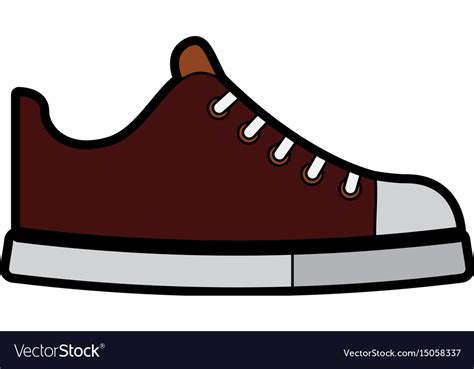 Cute brown shoe cartoon Royalty Free Vector Image