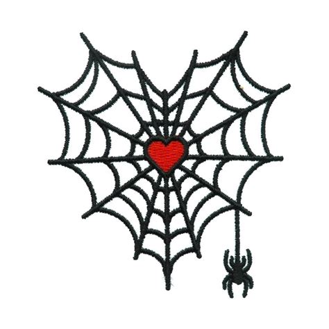 Spider Web Heart Embroidery Design Instant Download PES DST - Etsy