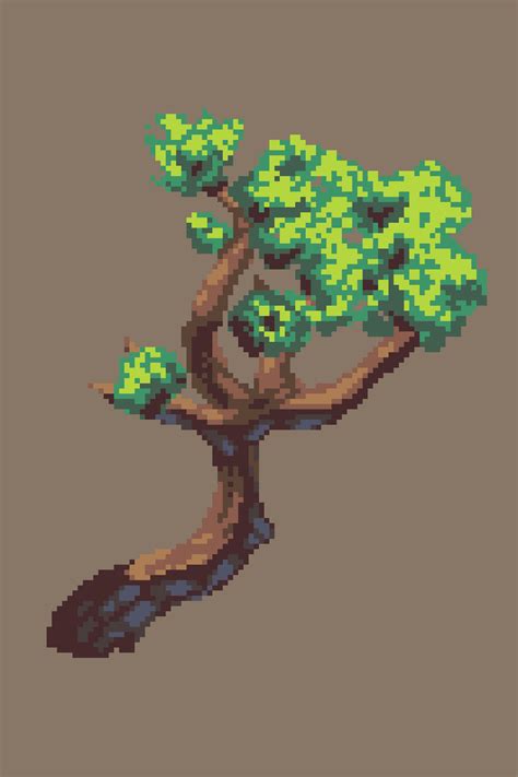 Pixel art tree | Pixel art, Arboles